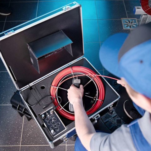 Endoskop kamera diagnostyczna inspekcyjna w walizce 12 LED SD 30 m Endoskop kamera diagnostyczna inspekcyjna w walizce 12 LED SD 30 m