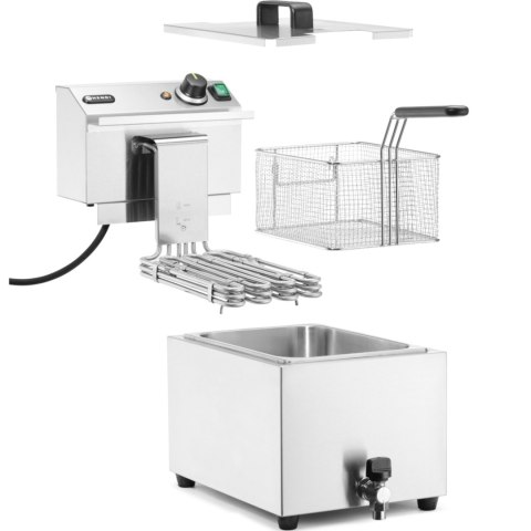 Frytownica elektryczna nastawna z kranem spustowym 400 V 66000 W 10 l - Hendi 209424 Frytownica elektryczna nastawna z kranem spustowym 400 V 66000 W 10 l - Hendi 209424