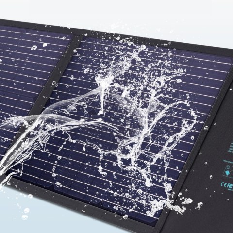 Ładowarka solarna słoneczna 100W składana USB-C 2xUSB PD QC czarna Ładowarka solarna słoneczna 100W składana USB-C 2xUSB PD QC czarna