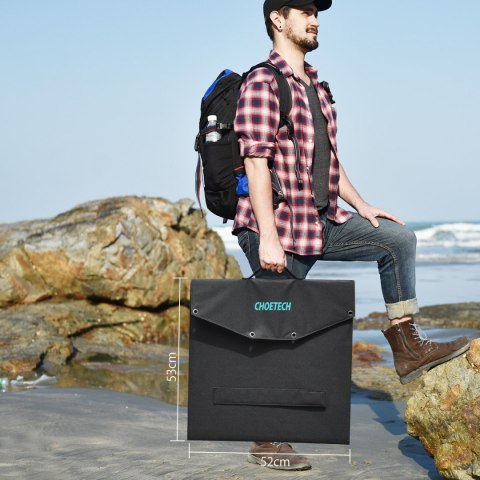 Ładowarka solarna słoneczna składana 120W DC 3 xUSB czarna Ładowarka solarna słoneczna składana 120W DC 3 xUSB czarna