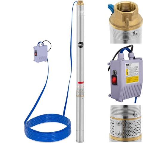Pompa głębinowa do studni głębinowej STAL 1000 W 3800 l/h do 85 m Pompa głębinowa do studni głębinowej STAL 1000 W 3800 l/h do 85 m
