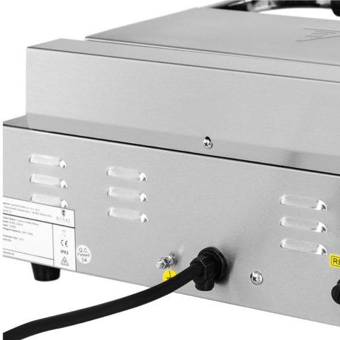 Grill kontaktowy elektryczny płyta gładka i ryflowana 33 x 22 cm 2200 W Grill kontaktowy elektryczny płyta gładka i ryflowana 33 x 22 cm 2200 W