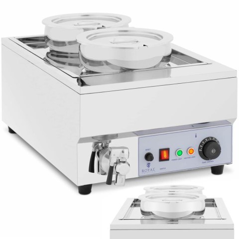 Bemar elektryczny podgrzewacz stacja do zupy fondue czekolady 1500 W 2 x 7 l Bemar elektryczny podgrzewacz stacja do zupy fondue czekolady 1500 W 2 x 7 l