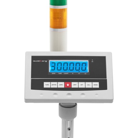 Waga platformowa magazynowa z kolumną sygnalizacyjną świetlną LCD 300kg / 0.005kg Waga platformowa magazynowa z kolumną sygnalizacyjną świetlną LCD 300kg / 0.005kg