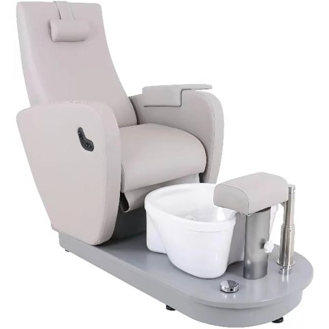 Fotel elektryczny do pedicure z podnóżkiem i brodzikiem HAVANA - szary Fotel elektryczny do pedicure z podnóżkiem i brodzikiem HAVANA - szary
