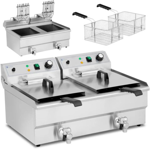 Frytownica podwójna dwukomorowa 2 x 16 l 6000 W Frytownica podwójna dwukomorowa 2 x 16 l 6000 W
