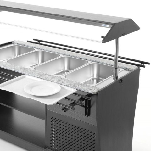 Bufet bar stół chłodniczy sałatkowy z oświetleniem daszkiem 4 pojemniki GN 1/1 2-10C 170 W Bufet bar stół chłodniczy sałatkowy z oświetleniem daszkiem 4 pojemniki GN 1/1 2-10C 170 W