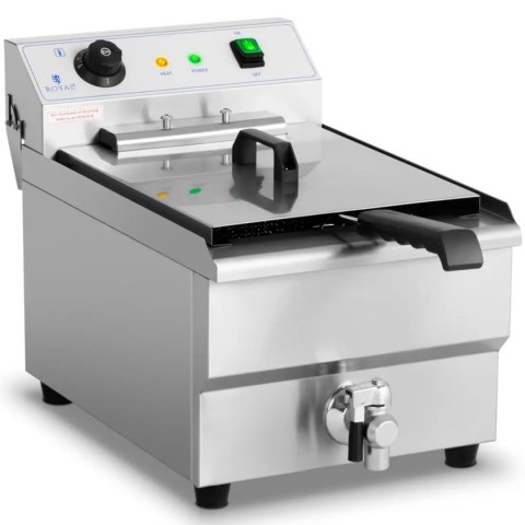 Frytownica elektryczna nastawna z kranem spustowym 400 V 6000 W 16 l Frytownica elektryczna nastawna z kranem spustowym 400 V 6000 W 16 l