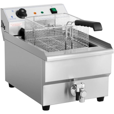 Frytownica elektryczna nastawna z kranem spustowym 400 V 6000 W 16 l Frytownica elektryczna nastawna z kranem spustowym 400 V 6000 W 16 l