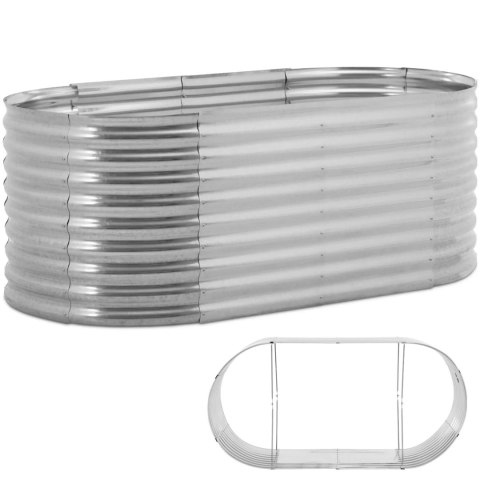 Grządka rabata donica ogrodowa na warzywa rośliny owalna STAL 202 x 78 x 100 cm Grządka rabata donica ogrodowa na warzywa rośliny owalna STAL 202 x 78 x 100 cm