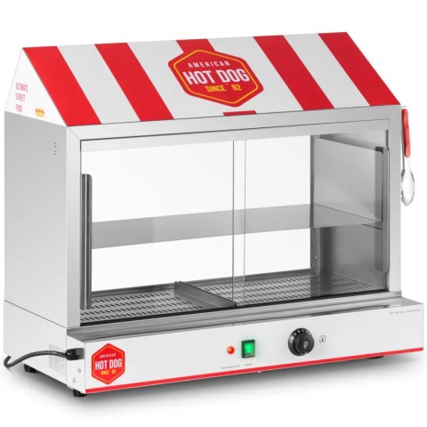 Podgrzewacz witryna grzewcza do hot dogów na 300 parówek 100 bułek 30 - 110 C 2400 W Podgrzewacz witryna grzewcza do hot dogów na 300 parówek 100 bułek 30 - 110 C 2400 W