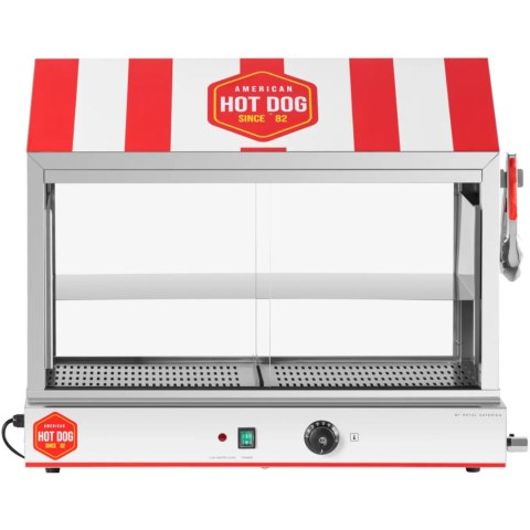 Podgrzewacz witryna grzewcza do hot dogów na 300 parówek 100 bułek 30 - 110 C 2400 W Podgrzewacz witryna grzewcza do hot dogów na 300 parówek 100 bułek 30 - 110 C 2400 W