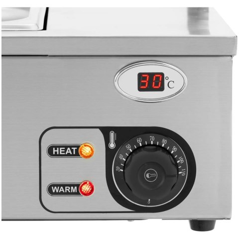 Bemar podgrzewacz do potraw bufet grzewczy z osłoną 6 x GN 1/3 2100 W Bemar podgrzewacz do potraw bufet grzewczy z osłoną 6 x GN 1/3 2100 W