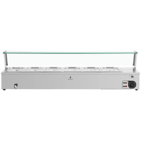 Bemar podgrzewacz do potraw bufet grzewczy z osłoną 6 x GN 1/3 2100 W Bemar podgrzewacz do potraw bufet grzewczy z osłoną 6 x GN 1/3 2100 W