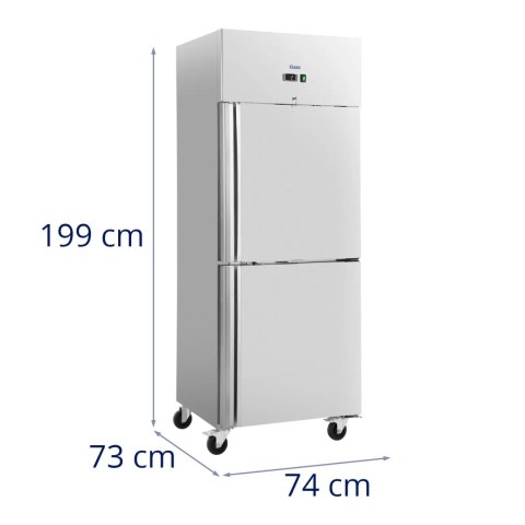 Szafa chłodnicza lodówka gastronomiczna na kółkach 2 drzwi 2-8C 373 l Szafa chłodnicza lodówka gastronomiczna na kółkach 2 drzwi 2-8C 373 l