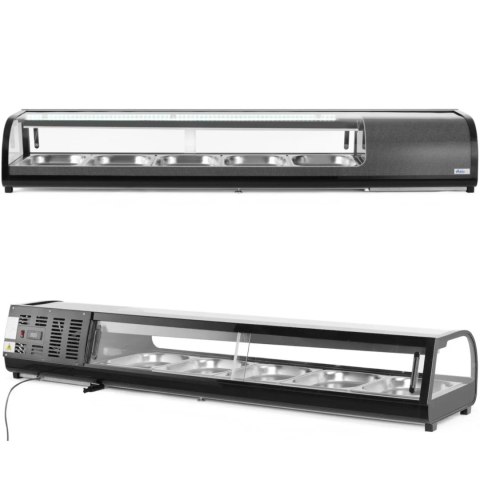 Witryna chłodnicza ekspozycyjna z oświetleniem LED 5 x GN 1/2 190 W Witryna chłodnicza ekspozycyjna z oświetleniem LED 5 x GN 1/2 190 W