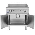 Grill gazowy podwójny ryflowany z szafką na propan / LPG / gaz ziemny 12 kW