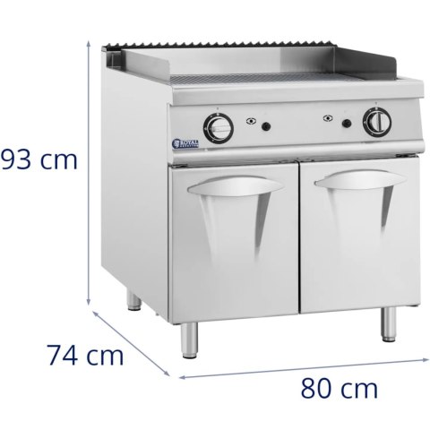 Grill gazowy podwójny ryflowany z szafką na propan / LPG / gaz ziemny 12 kW Grill gazowy podwójny ryflowany z szafką na propan / LPG / gaz ziemny 12 kW