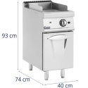 Grill gazowy ryflowany z szafką na propan / LPG / gaz ziemny 6 kW