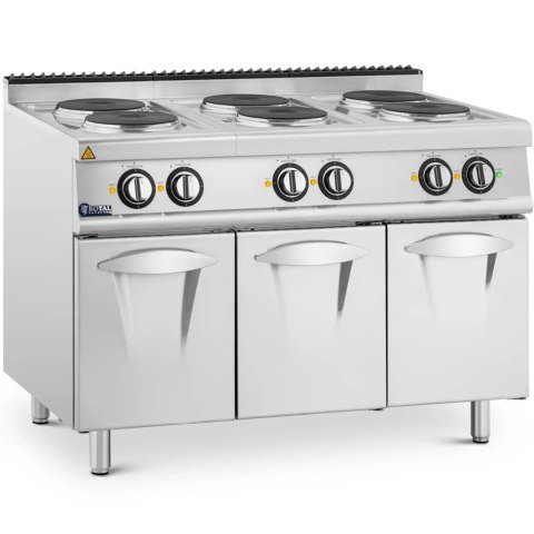 Kuchnia elektryczna wolnostojąca z szafką 6 pól grzewczych 15.6 kW 400 V Kuchnia elektryczna wolnostojąca z szafką 6 pól grzewczych 15.6 kW 400 V
