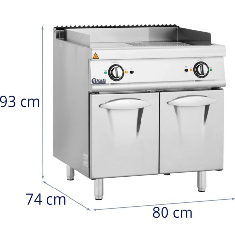 Płyta grillowa grill elektryczny podwójny z szafką 73.5 x 55 cm 10.8 kW Płyta grillowa grill elektryczny podwójny z szafką 73.5 x 55 cm 10.8 kW
