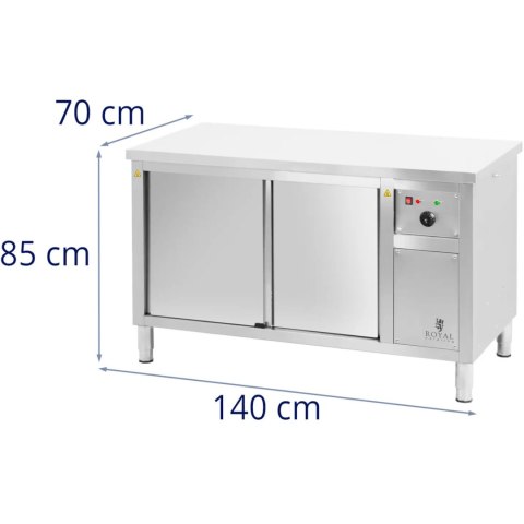 Szafa grzewcza podgrzewacz do talerzy 30-80 C 140 x 70 x 85 cm 2.4kW Szafa grzewcza podgrzewacz do talerzy 30-80 C 140 x 70 x 85 cm 2.4kW