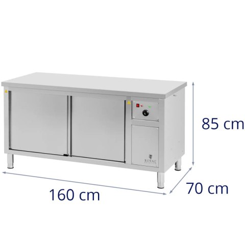 Szafa grzewcza podgrzewacz do talerzy 30-80 C 160 x 70 x 85 cm 2.4kW Szafa grzewcza podgrzewacz do talerzy 30-80 C 160 x 70 x 85 cm 2.4kW