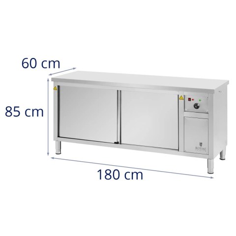 Szafa grzewcza podgrzewacz do talerzy 30-80 C 180 x 60 x 85 cm 2.4kW Szafa grzewcza podgrzewacz do talerzy 30-80 C 180 x 60 x 85 cm 2.4kW