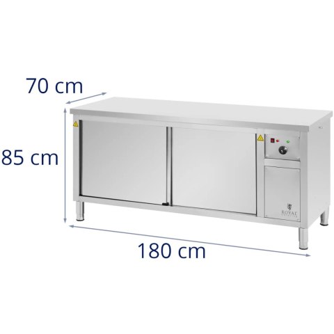 Szafa grzewcza podgrzewacz do talerzy 30-80 C 180 x 70 x 85 cm 2.4kW Szafa grzewcza podgrzewacz do talerzy 30-80 C 180 x 70 x 85 cm 2.4kW