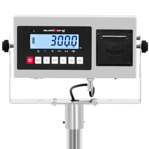 Waga platformowa z drukarką etykiet LCD 60 x 45 cm 300 kg / 10 g Waga platformowa z drukarką etykiet LCD 60 x 45 cm 300 kg / 10 g