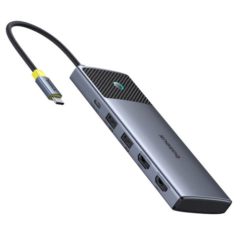 7w1 HUB Adapter Metal Gleam Series II USB-C PD100W / 2x USB-A / 2x HDMI 4K / USB-C 3.0 7w1 HUB Adapter Metal Gleam Series II USB-C PD100W / 2x USB-A / 2x HDMI 4K / USB-C 3.0