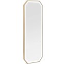 Konsola konsoleta fryzjerska lustro z oświetleniem LED ośmiokątne 180 x 70 cm - złote