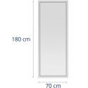 Konsola konsoleta fryzjerska lustro z oświetleniem LED prostokątne 180 x 70 cm - srebrne