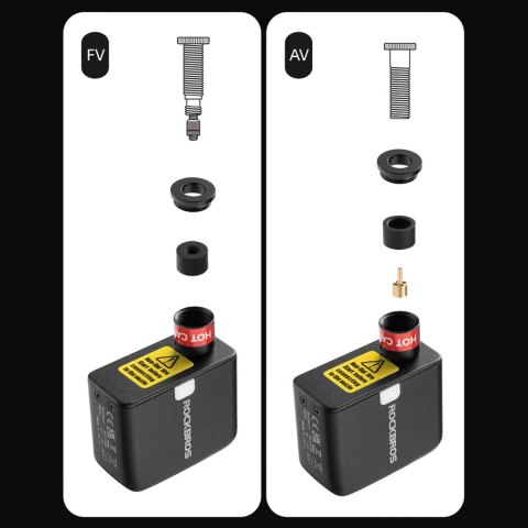 MINI Pompka rowerowa elektryczna USB Schrader Presta 6.9bar 100PSI - czarna MINI Pompka rowerowa elektryczna USB Schrader Presta 6.9bar 100PSI - czarna