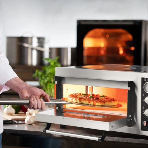 Piec do pizzy elektryczny z kamieniem szamotowym na 4 pizze śr. 25 cm 4200 W Piec do pizzy elektryczny z kamieniem szamotowym na 4 pizze śr. 25 cm 4200 W