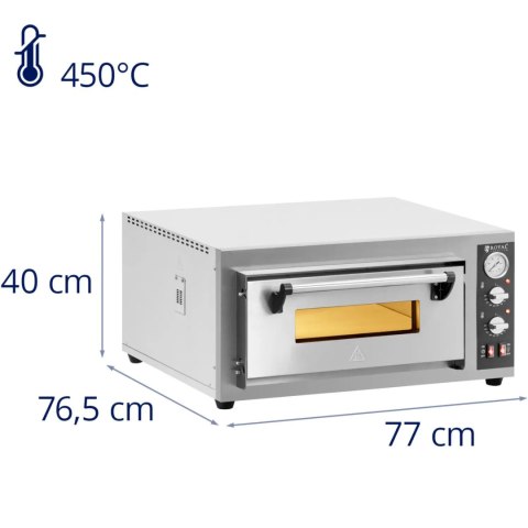 Piec do pizzy elektryczny z kamieniem szamotowym na 4 pizze śr. 25 cm 4200 W Piec do pizzy elektryczny z kamieniem szamotowym na 4 pizze śr. 25 cm 4200 W