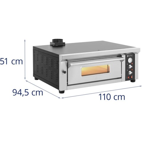 Piec do pizzy elektryczny z kamieniem szamotowym na 4 pizze śr. 33 cm 4200 W Piec do pizzy elektryczny z kamieniem szamotowym na 4 pizze śr. 33 cm 4200 W