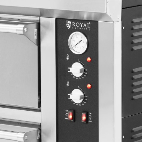 Piec do pizzy podwójny z szamotem na 16 pizz śr. 33 cm 400 V 16800 W Piec do pizzy podwójny z szamotem na 16 pizz śr. 33 cm 400 V 16800 W