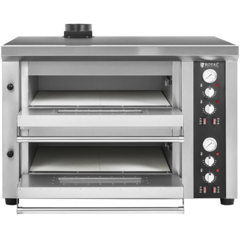 Piec do pizzy podwójny z szamotem na 8 pizz śr. 33 cm 400 V 8400 W Piec do pizzy podwójny z szamotem na 8 pizz śr. 33 cm 400 V 8400 W