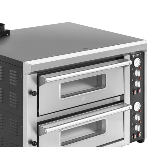 Piec do pizzy podwójny z szamotem na 8 pizz śr. 33 cm 400 V 8400 W Piec do pizzy podwójny z szamotem na 8 pizz śr. 33 cm 400 V 8400 W