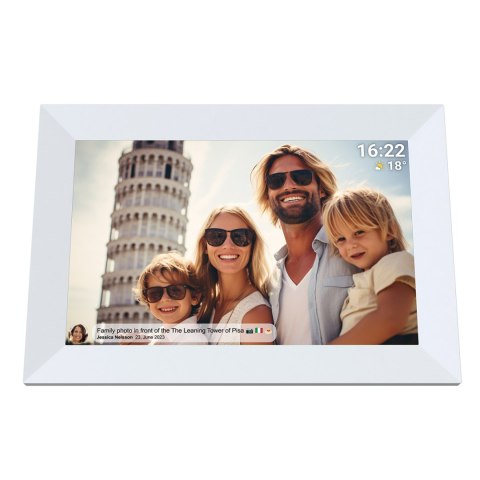 Ramka cyfrowa 10.1'' 16GB microSD WiFi głośnik MP4 Frameo PFF-1064W - biała Ramka cyfrowa 10.1'' 16GB microSD WiFi głośnik MP4 Frameo PFF-1064W - biała