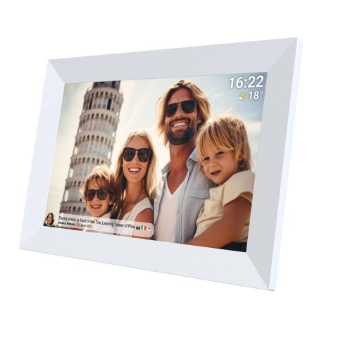 Ramka cyfrowa 10.1'' 16GB microSD WiFi głośnik MP4 Frameo PFF-1064W - biała Ramka cyfrowa 10.1'' 16GB microSD WiFi głośnik MP4 Frameo PFF-1064W - biała