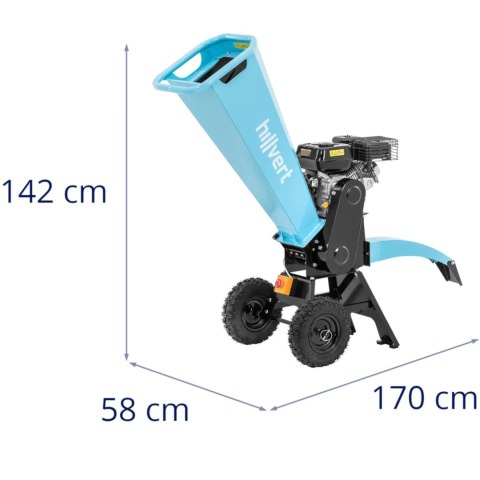 Rozdrabniacz rębak spalinowy do gałęzi krzewów śr. 6 cm 7 KM lej 245x248x935 mm Rozdrabniacz rębak spalinowy do gałęzi krzewów śr. 6 cm 7 KM lej 245x248x935 mm
