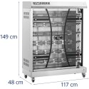 Rożen elektryczny opiekacz do kurczaków 6 szpikulców na 36 kurczaków 12000 W