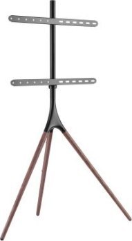 Uchwyt - Techly 105209 Stojak podłogowy TV LED/LCD 45-65 cali 32kg, tripod, drewno