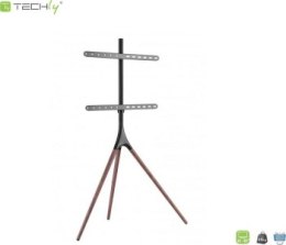 Uchwyt - Techly 105209 Stojak podłogowy TV LED/LCD 45-65 cali 32kg, tripod, drewno