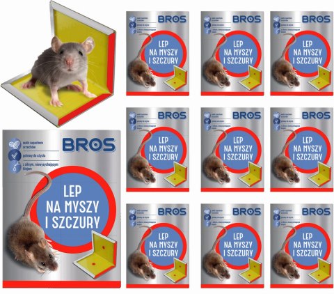 BROS - lep na myszy i szczury - 10 szt. BROS - lep na myszy i szczury - 10 szt.