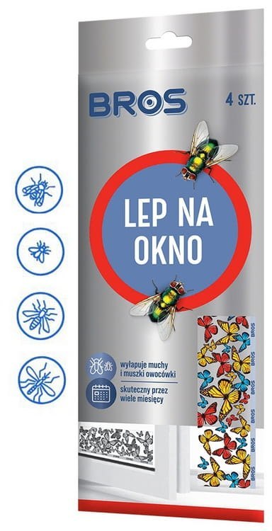 BROS - lep na okno 4-pak - 10 op. BROS - lep na okno 4-pak - 10 op.