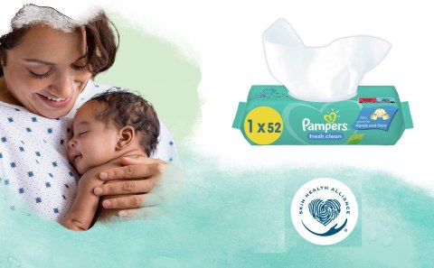 PAMPERS Chusteczki Nawilżane Fresh Clean 52 szt. - 12 op. PAMPERS Chusteczki Nawilżane Fresh Clean 52 szt. - 12 op.
