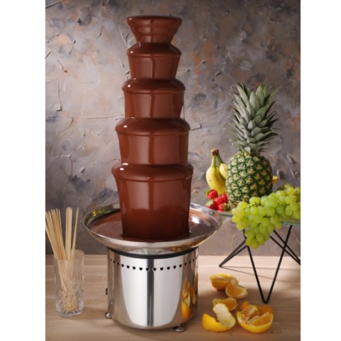 Fontanna do czekolady fondue 5 poziomów stalowa 265 W - Hendi 274156 Fontanna do czekolady fondue 5 poziomów stalowa 265 W - Hendi 274156